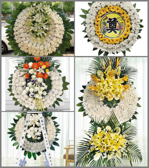 山东济宁鱼台县清河镇学屋村花圈速递